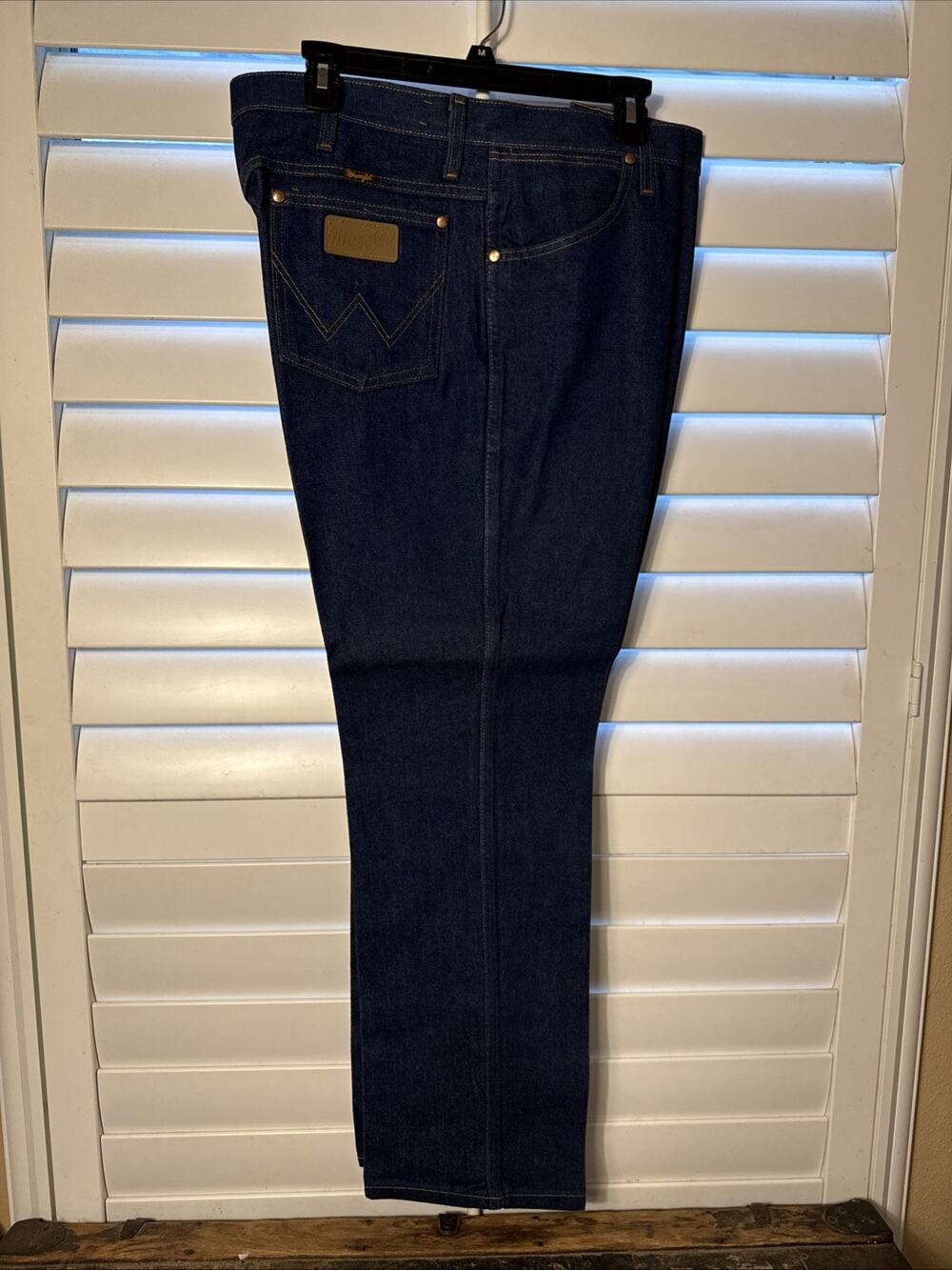 Wrangler 936DEN Cowboy Cut Slim Fit Jeans Size 38x30 Rigid Indigo Blue Cotton